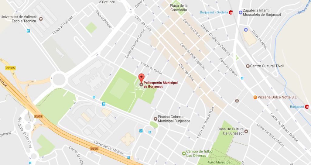 Pabellón Cubierto Municipal Burjasot, polideportivos e instalaciones en Burjassot